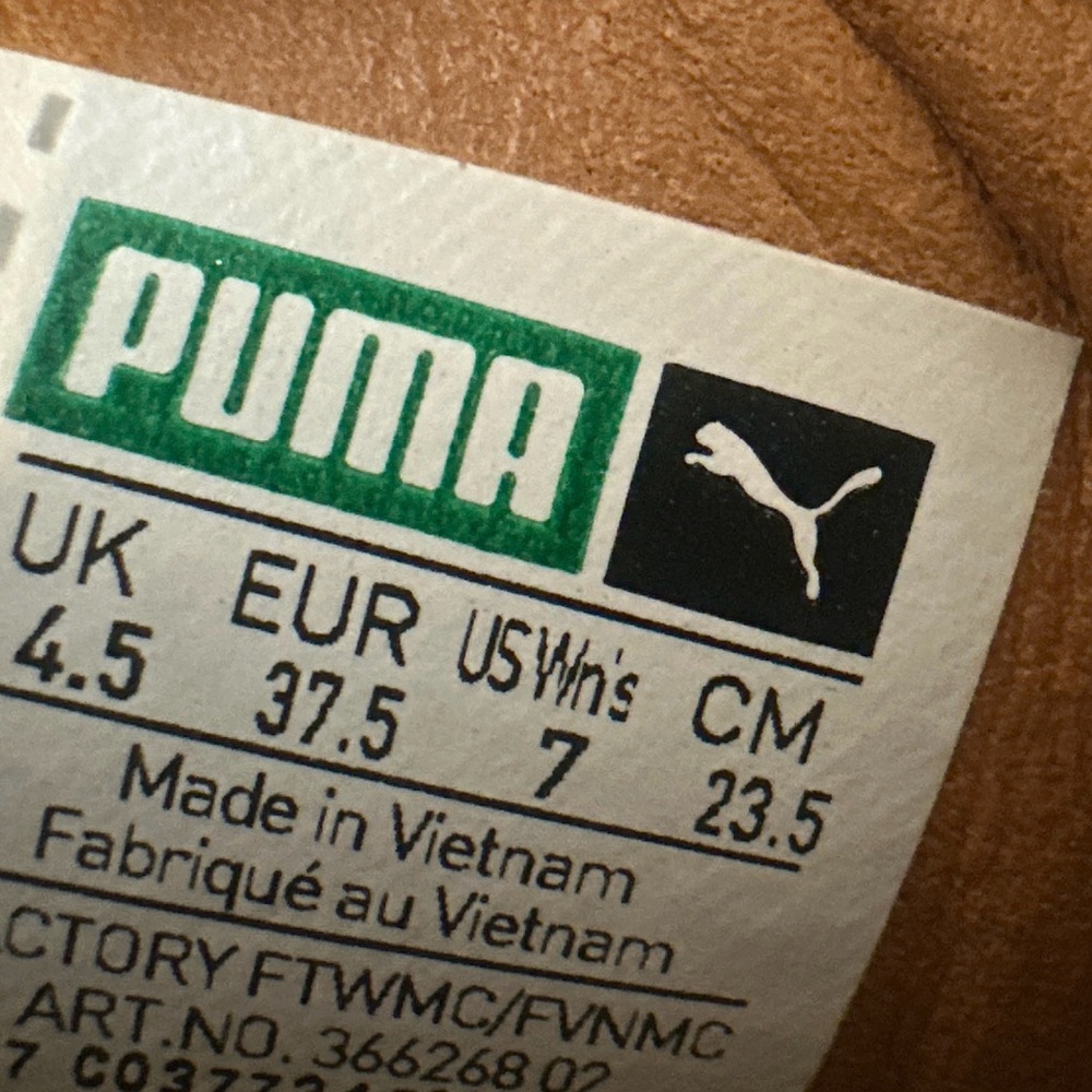 Puma Fenty Women's Tan and Cream Platform Sneakers. Size 7. - Picture 5 of 5